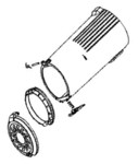 Bac  poussires violet pour aspirateur balai Rowenta X-FORCE FLEX 13.60 RH9A36WO - RH9A46WO
