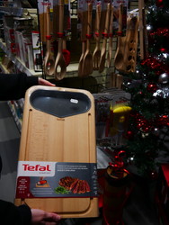 Planche  dcouper en bois Tefal avec bac collecteur