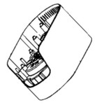 Boitier supérieur blanc pour machine à glaces Moulinex Dolci MJ602AF0 - MJ604AF0