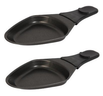 Lot de 2 coupelles carrées pour appareils à raclette Inox et