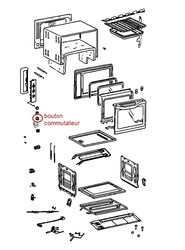 bouton de commutateur pour four Rowenta Gourmet