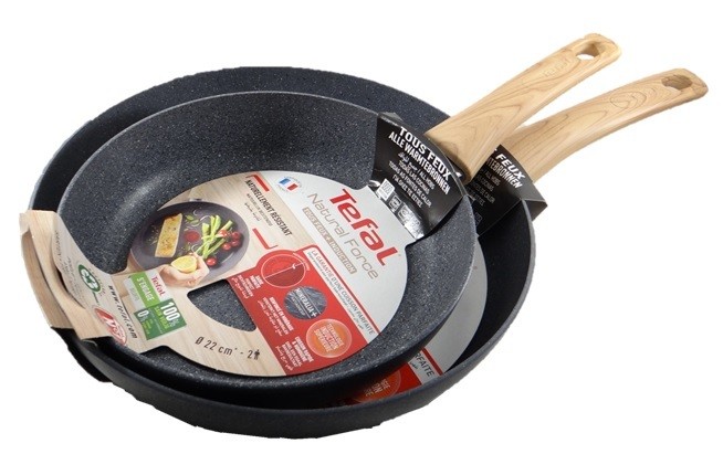 Lot de 2 poêles compatibles induction gamme Natural Force de Tefal 