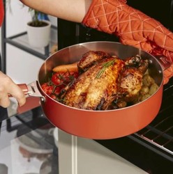 La Merveilleuse sauteuse inox 28 cm Cookut compatible tous feux - rouge