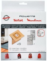 Lot de 6 sacs + 1 micro-filtre pour aspirateur Rowenta City Space