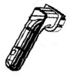 Poigne ivoire de cuve droite pour friteuse airfryer Moulinex Dual Easy Fry EZ901AF0/K2A