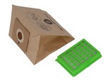 Kit filtre HEPA et 6 sacs papier pour aspirateur Rowenta / Moulinex Compacteo Ergo