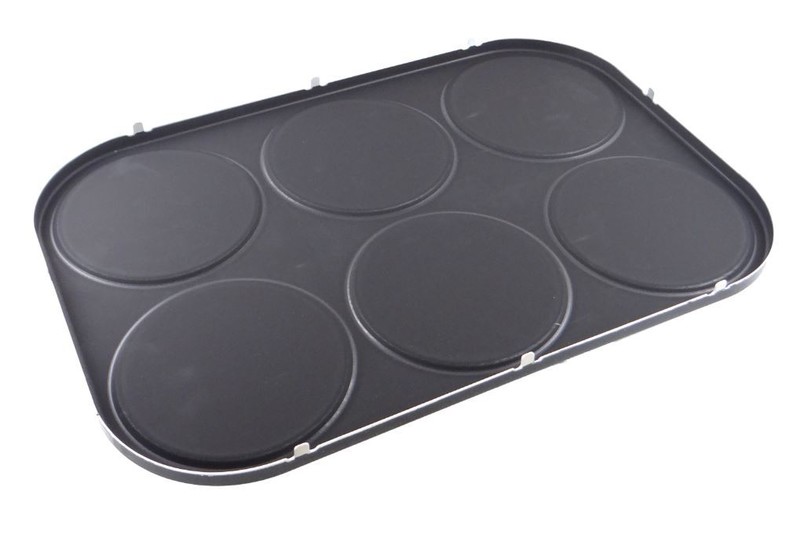 Plaque dessus 6 crêpes noir pour crépière Tefal TS-01026900