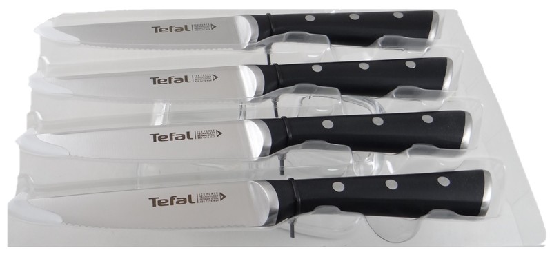 Tefal Viande Comfort – Set 4 Couteaux, 11 cm, Couleur Noir : :  Cuisine et Maison
