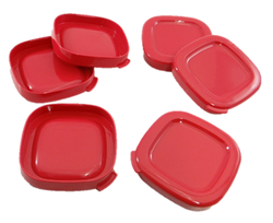 Lot de 6 couvercles rouges pour yaourtire SEB Multi Dlices YG65 - YG66