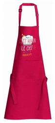 Tablier de cuisine C'est maman le chef rose Winkler