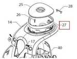 Couvercle du bac  grain pour robot caf Xsmall Chrome de Saeco