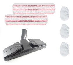 Lot de 2 serpillres + 3 bonnettes + brosse rectangulaire 4 pinces