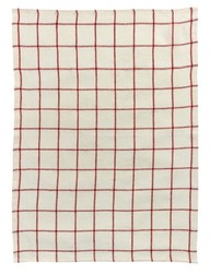 Torchon  carreaux rouge et cru Karma 55 x 75 cm - 100% lin Winkler