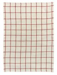 Torchon  carreaux rouge et cru Karma 55 x 75 cm - 100% lin Winkler
