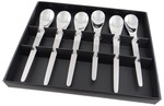 Set de 6 cuillres  caf en inox