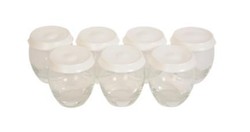 Lot de 7 pots pour yaourtires Incio et Classic de SEB - XF950001