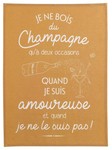 Torchon &quot;Amoureuse Champagne&quot; ocre 50 x 70 cm Winkler