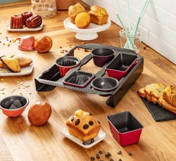 Diffrents moules Creabake Tefal : gteaux, cannels, muffins, madeleines...