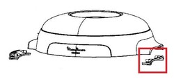 Enjoliveur vert de poigne pour cuiseur Moulinex Cookeo Wifi CE96G310/87A - CE96G310/87B