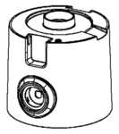 Corps + cadran pour centrifugeuse Frutelia Plus Moulinex JU370810/MR0
