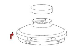 Taquet de verrouillage du couvercle pour robot ptissier Magimix 6200 XL