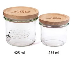Bocal en verre 255 ml / 425 ml �dition bois Le Parfait