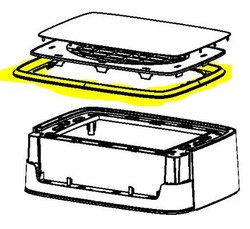 Enjoliveur du capot suprieur pour friteuse Moulinex Easy Fry Dual Flex EZ92 (pice en jaune cf)