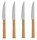 Lot de 4 couteaux  steak 21 cm en acier inoxydable avec manche en bois de marque Genevive Lethu