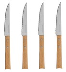Lot de 4 couteaux  steak 21 cm en acier inoxydable avec manche en bois de marque Genevive Lethu