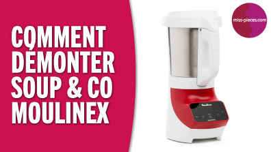 MOULINEX Blender chauffant Soup&Plus - LM924500 - Blanc et Rouge