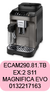Pièces détachées pour robot café Delonghi Magnifica Evo ECAM290.81.TB EX:2 S11