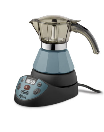 Cafetiere italienne moka electrique alicia delonghi emke21a azzura