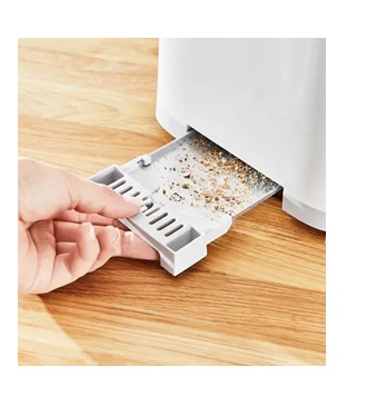 Toaster à tartines avec tiroir à miettes