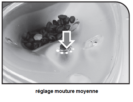 reglage mouture moyenne robot café