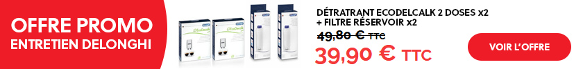 Offre promo - Filtre à eau *2 + detartrant *2 - DELONGHI