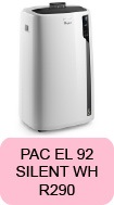 Pièces détachées Climatiseur Delonghi PAC EL92 SILENT WH R290