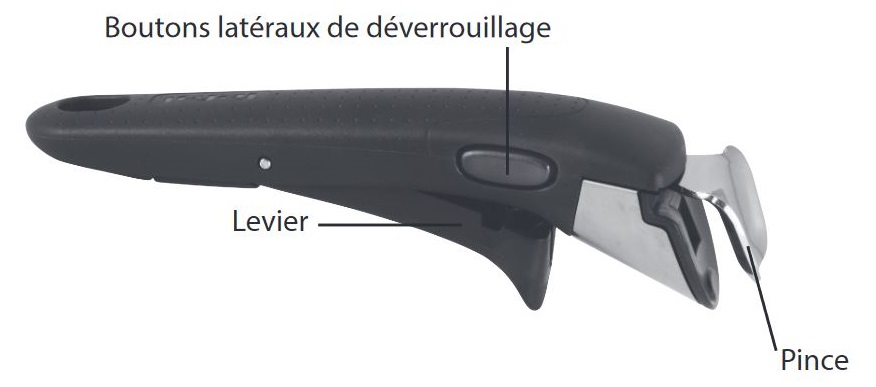 Comment installer la poignée amovible poêle Tefal 