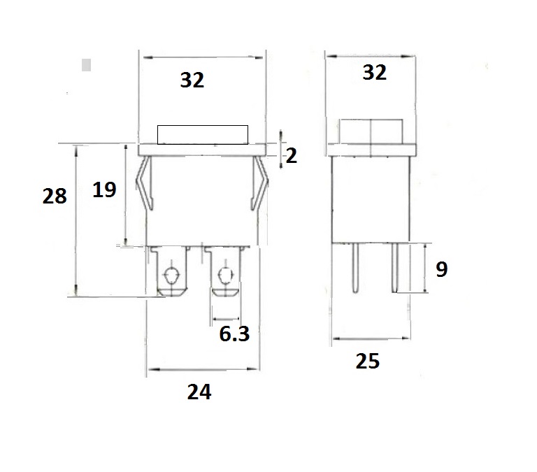 Dimensions interrupteur polti rouge adaptable