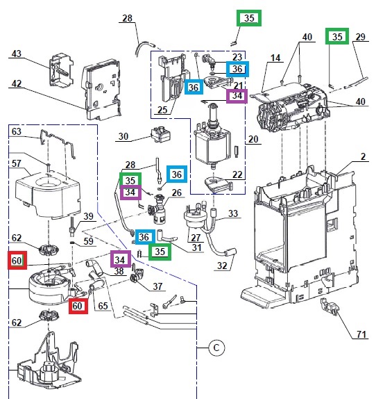 M195 citiz - documentation pour choix des joints et clips