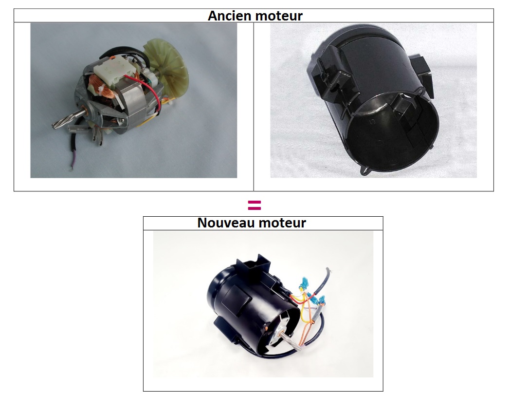 Modification moteur pour hachoirs MG4 et MG5 de Kenwood