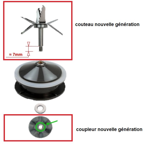 couteau et coupleur nouvelle génération pour blender LM811D10 Moulinex