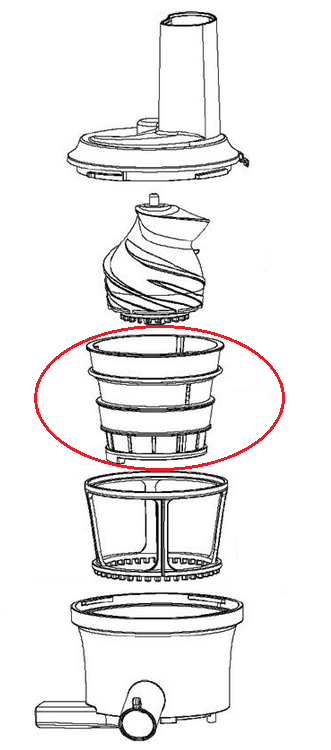 panier filtre pour extracteurs de jus Kenwood