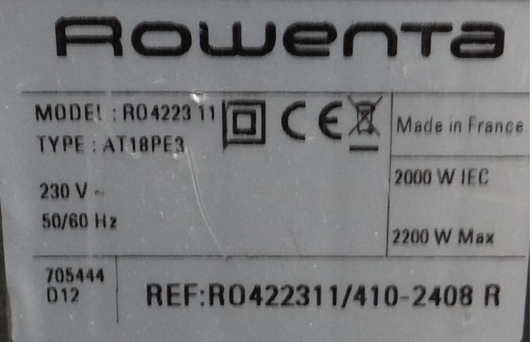 filtre grille aspirateur Rowenta Artec 2 artec2 sortie d'air