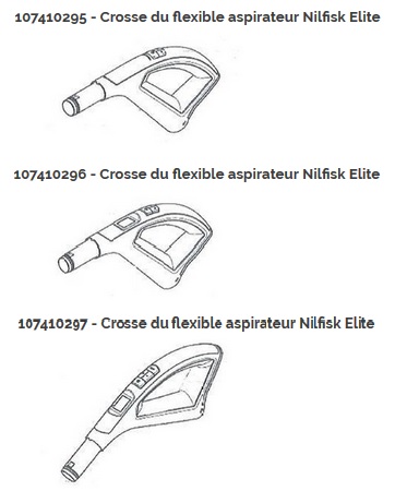 poignée ou crosse pour aspirateur Nilfisk Elite