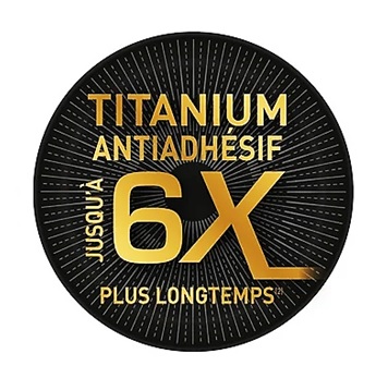 Poêle et wok Tefal : revetement en titanium anti-rayures 6 fois plus résistant