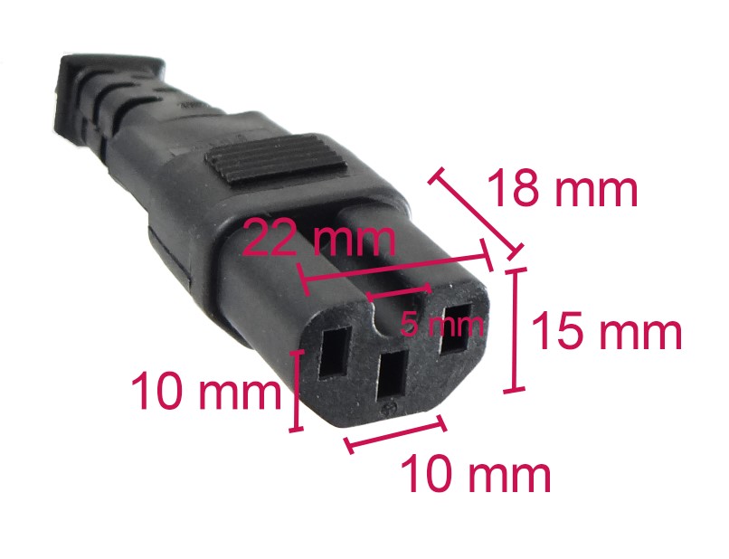 Cordon d'alimentation pour appareil à raclette Moulinex RE15 Accessimo - dimensions du câble
